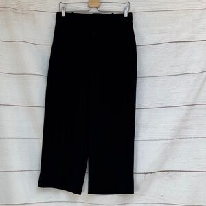 Zara Black Women's Cropped Wide Leg Trouser pants size Medium